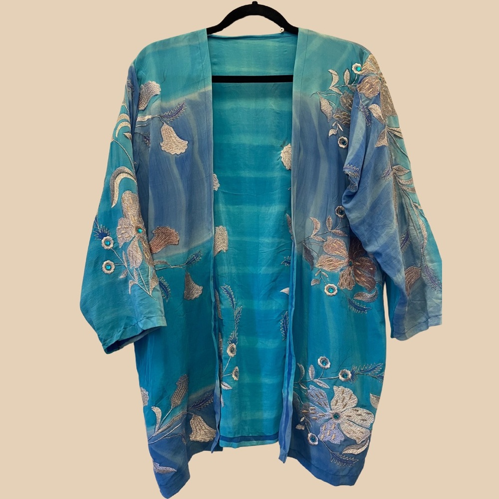 SUNCHILD BLUE SILK JACKET size S/M